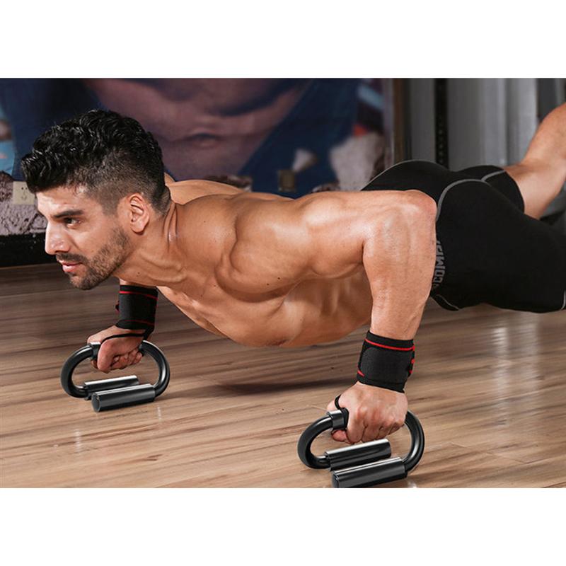 Soporte de realce en forma de S, soportes de aluminio para flexiones, utensilio de entrenamiento para ejercicio