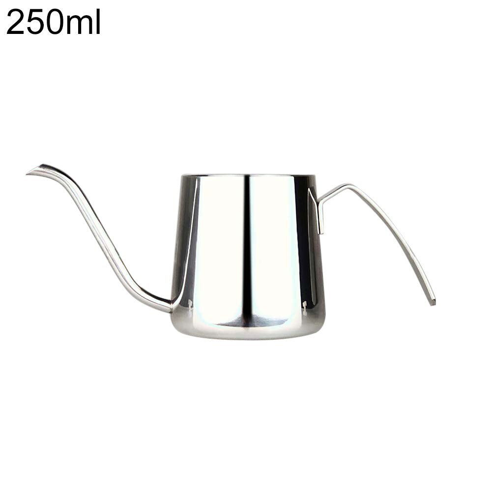 250/350ml Coffee gooseneck kettle Stainless Steel Kettle Long Spout Pour Over Tea pot Coffee Pot Maker: Silver 250ml