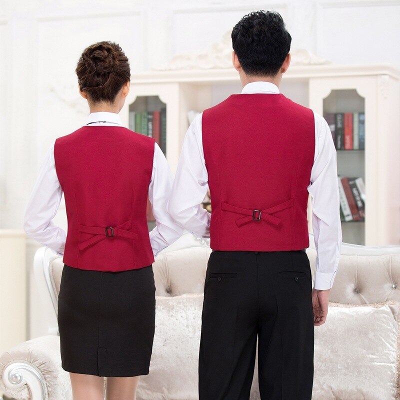 Hotel uniform vest klub servitrice overalls vest mand/kvinde bar klud