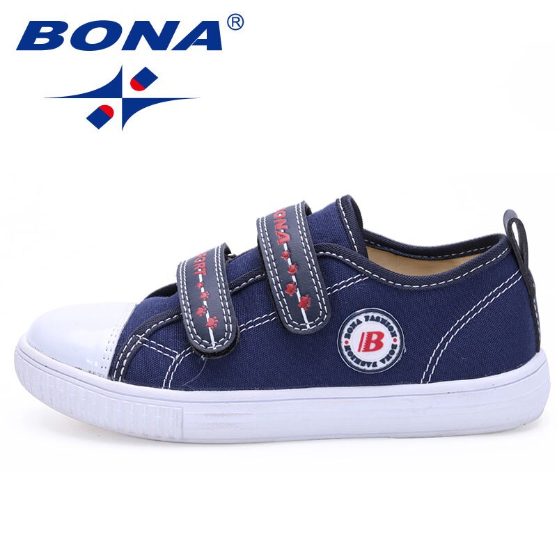 Bona novo estilo crianças sapatos de lona hook & loop meninos sapatos casuais sapatos caminhada ao ar livre tipos confortáveis rápido frete grátis: BLUE / 3.5