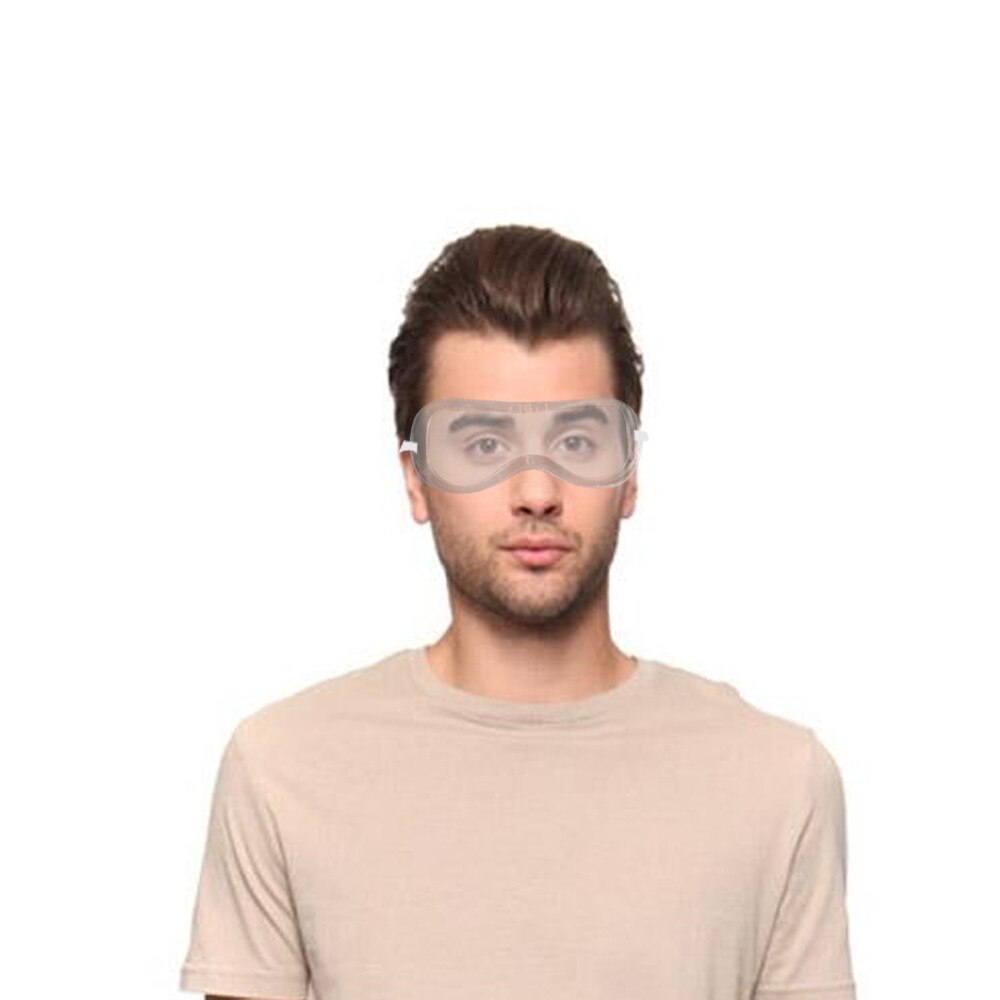 Stofdichte veiligheidsbril stofmasker + veiligheidsbril + wegwerphandschoenen combinatie zwart masker voor industriële werkuitrusting veiligheidsbril  y529