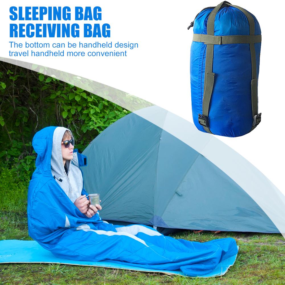 Saco de dormir para acampar al aire libre, bolsa de almacenamiento con cordón, equipo de Camping