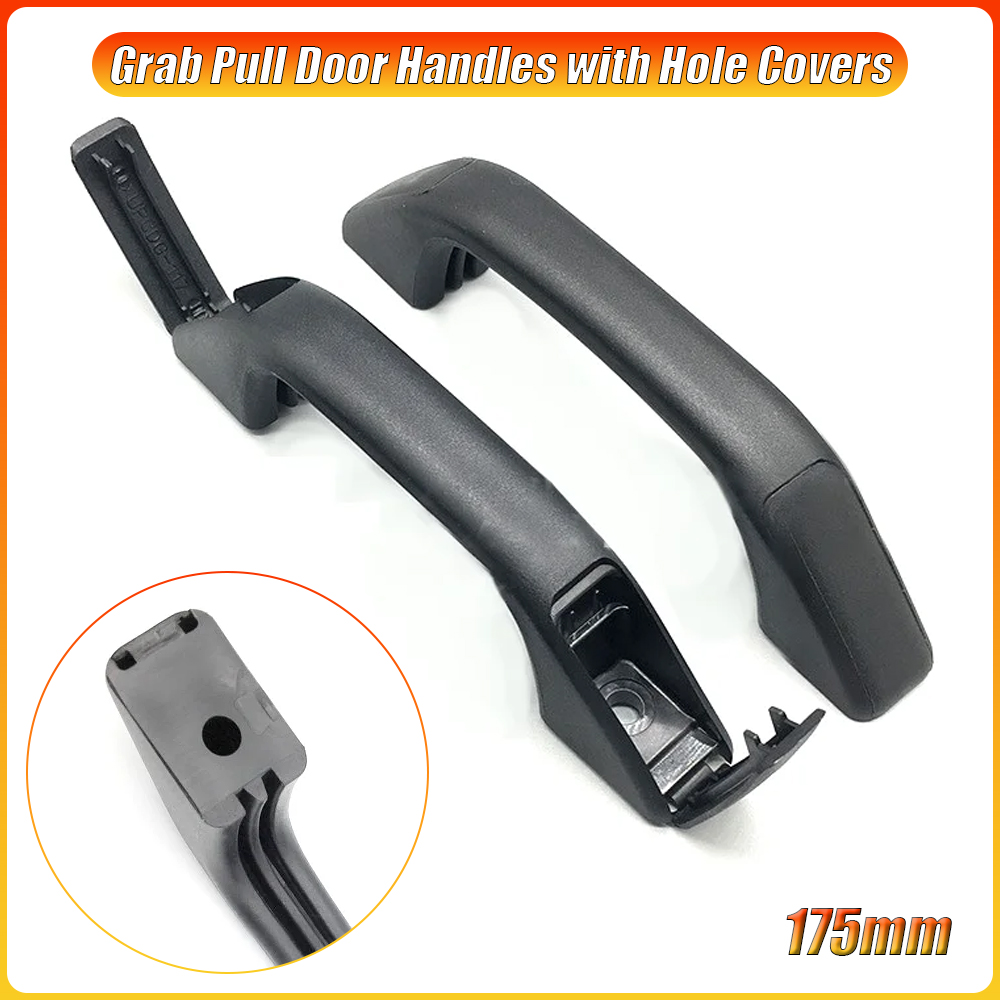 175mm 1/2Pcs Grab Pull Door Handles with Hole Covers Trailer Caravan Motorhome Van RV Cargo Trailer Doors Handle Grab Bar Simple