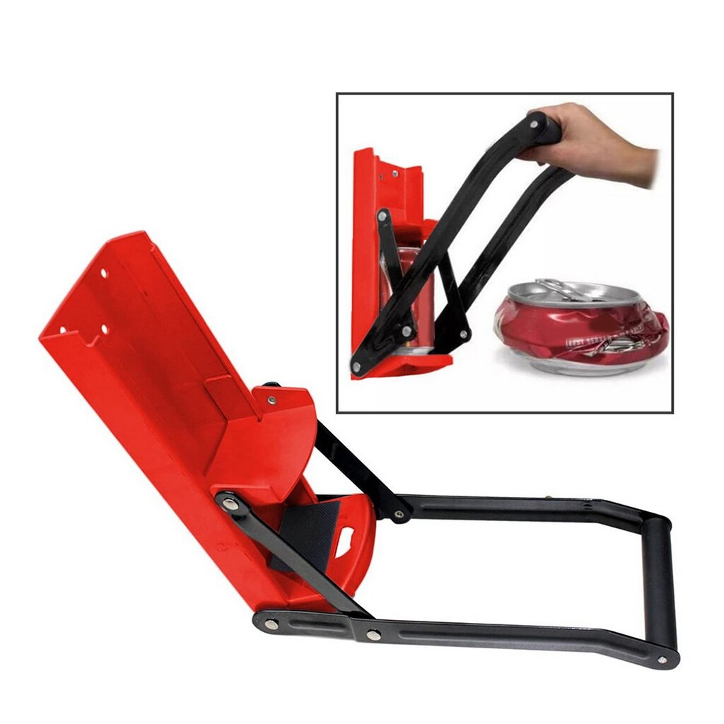 1pcs Heavy Duty Red Can Crusher Bottle Opener Soda Beer Bottle Smasher Eco-friendly