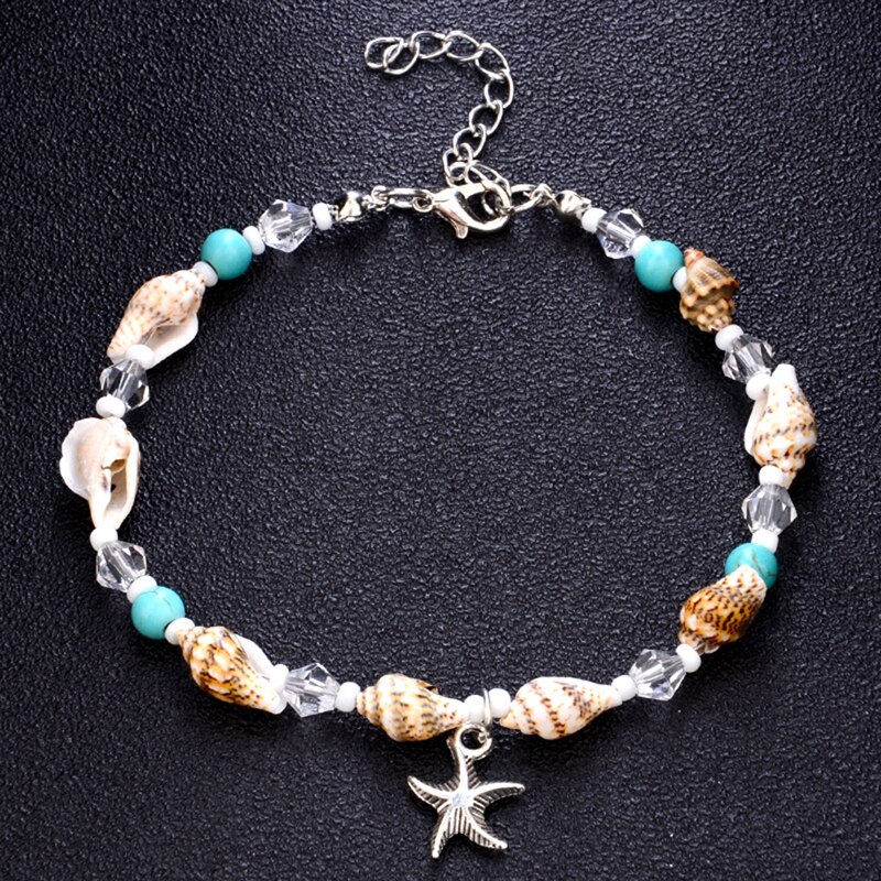 Shell Zeester Enkelbanden Armband Voor Vrouwen Voet Sieraden Enkelbandje Barefoot Strand Enkelband Bijoux Femme Levert Armband