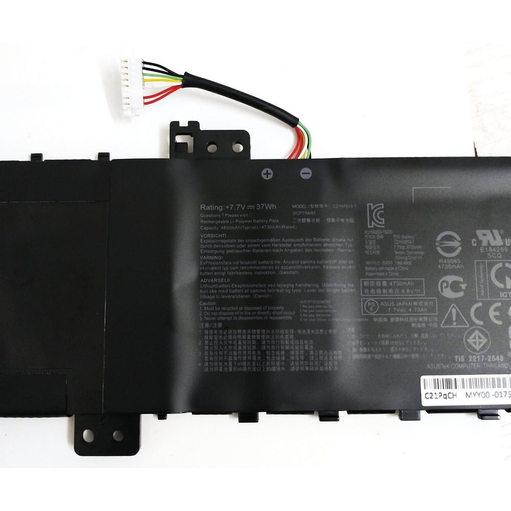 Genuine C21N1818-1 B21N1818-2 Battery For Asus VivoBook Pro 14 X412DA A412FA X412FJ R424FA X509JA-BR131T BQ039T X509MA-BQ064T