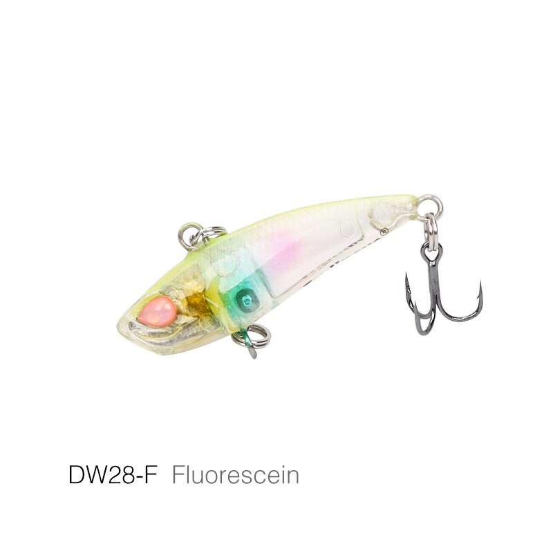 TSURINOYA leurre de pêche VIB DW28 coulant l'eau hiver glace gabarit leurre 40mm 3.8g tête de plomb en plastique Vibration Wobblers basse appât dur: DW28-F