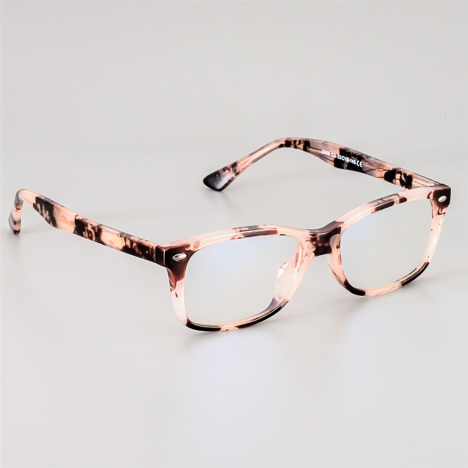 51018 Square Plastic Titanium Retro Glasses Frames Anti-Blue Light Ultralight Men Women Optical Computer EyeGlasses: leopard