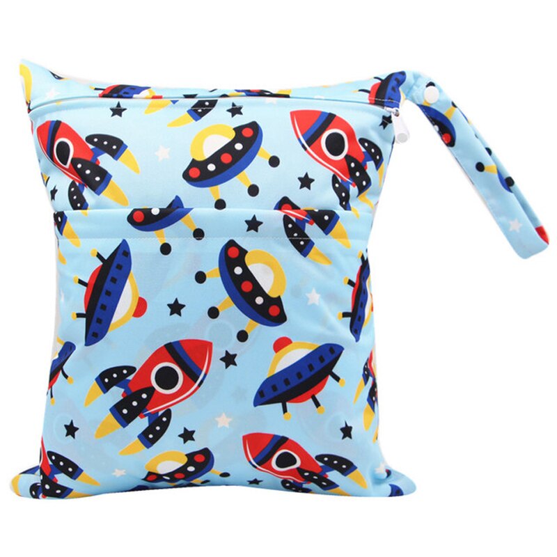 Balleenshiny nass trocken Tasche Mit Zwei Für Baby Windeln Windeln Wasserdicht Wiederverwendbare 36cm x 30cm Baby Windel tasche Veranstalter: T27