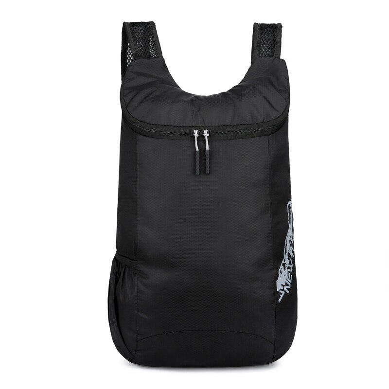 20l lette 85g pakkebare utendørs bager sammenleggbar ultralett ryggsekk vanntett turreise sammenleggbar oppbevaring dagsekk bag: Svart farge
