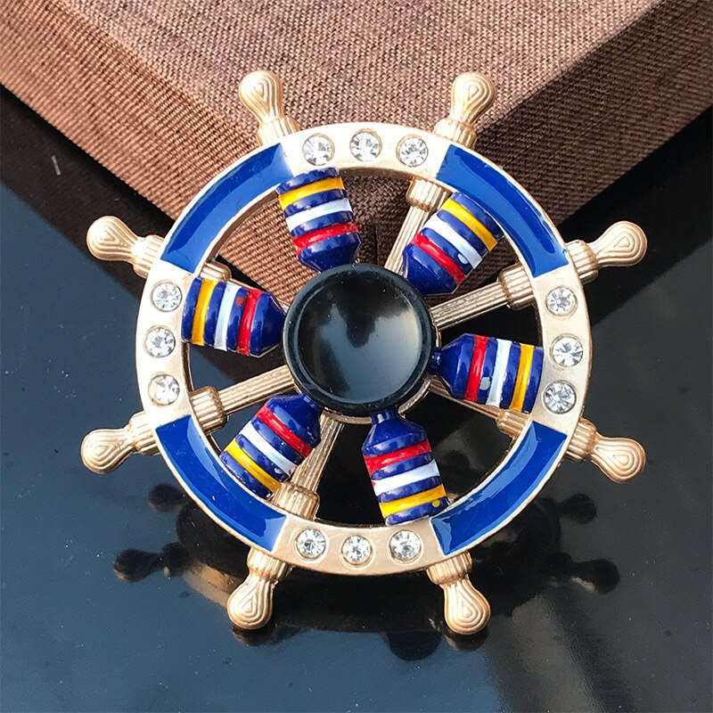 Double Layer Fidget Spinner Colorful Metal Rudder Gear Wheels Hand Spinner Fidget Spinner For Stress Relief Gyro Toys