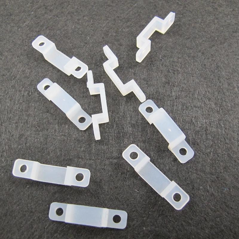 10 stk/parti silikone fleksibel led strip holder fastgørelse af led strips lys klips til 12cm bredde smd lommelygte mount holder