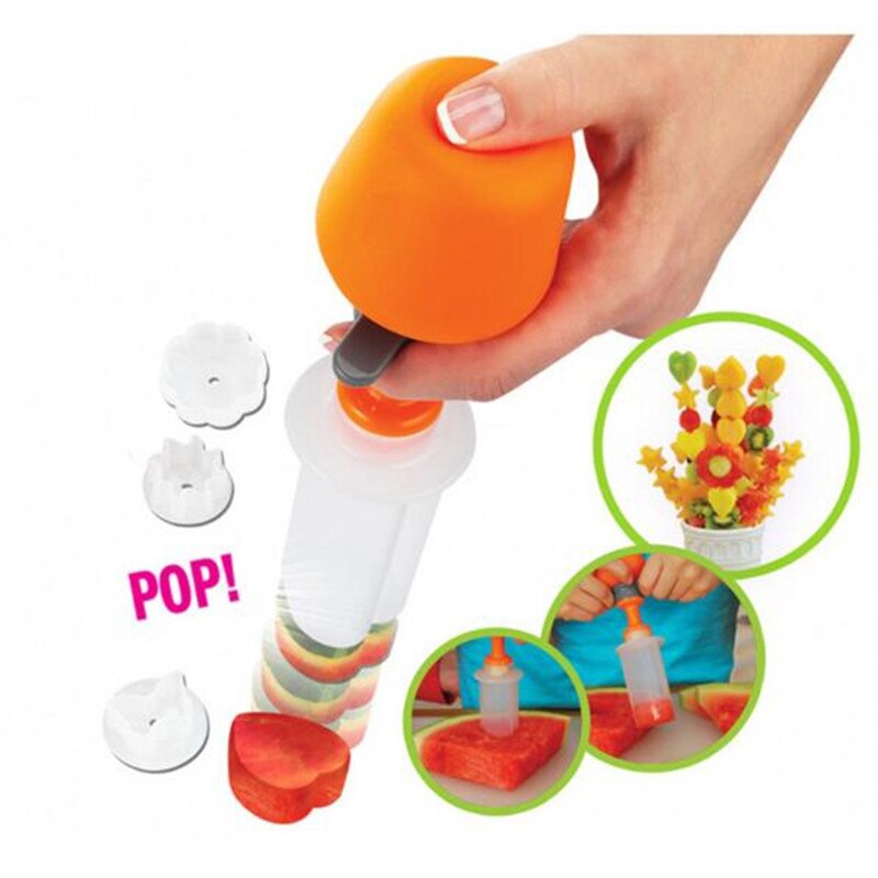 Feigo 6 figurer sæt gør-det-selv grøntsager frugt udskæring gadget mad cutter frugtsalat skære form køkken kage dekorationsværktøj  f311
