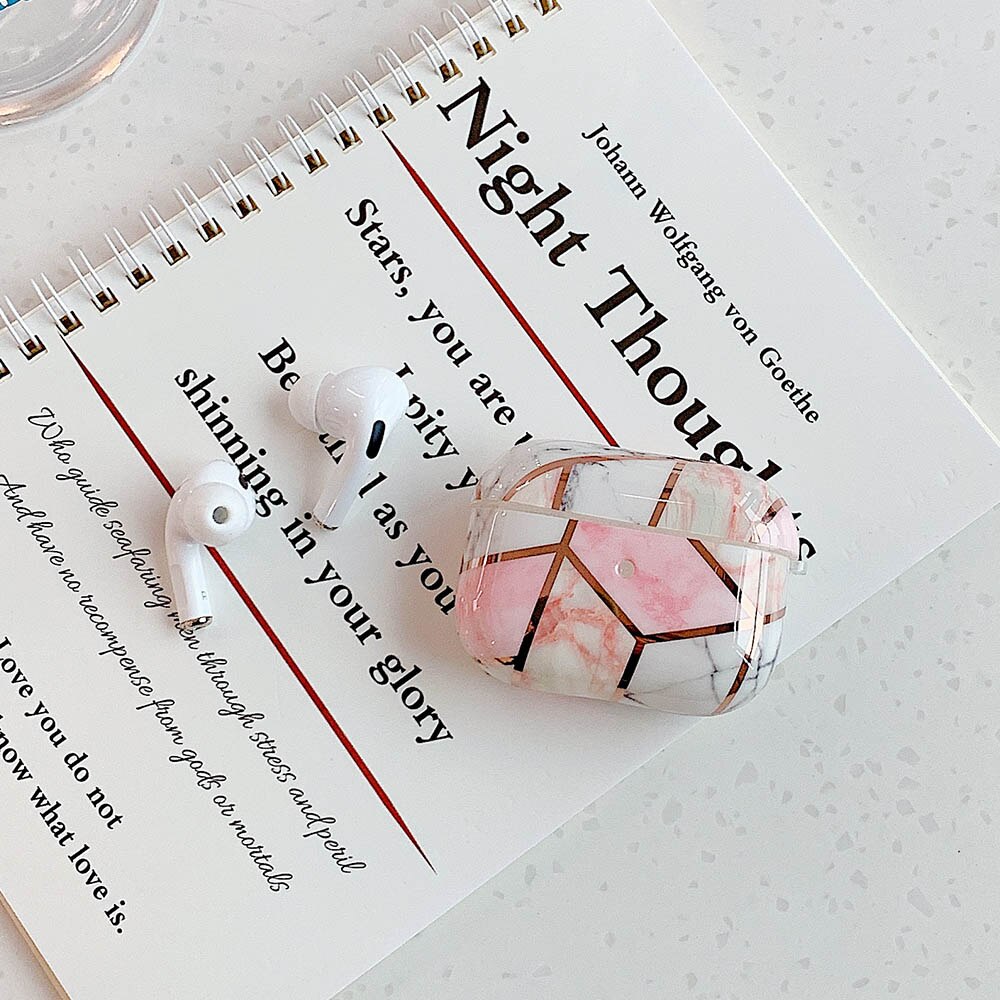 Luxury Geometric Marble Case For AirPods Pro 2 1 Cute Retro Flowers for Air Pods 3 Soft Protective Cover Earphone Accessories: H for AirPods Pro