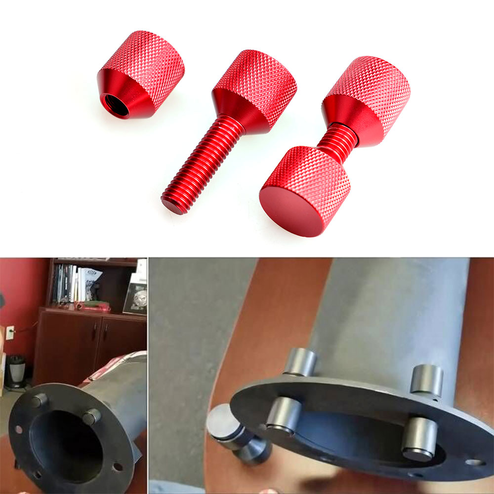 Aluminum 1-1/8inch Two Hole Pins Set 2 Hole Flange Alignment Pin Firm Flange Arrangement Pin Set Two Hole Pins Set Handy