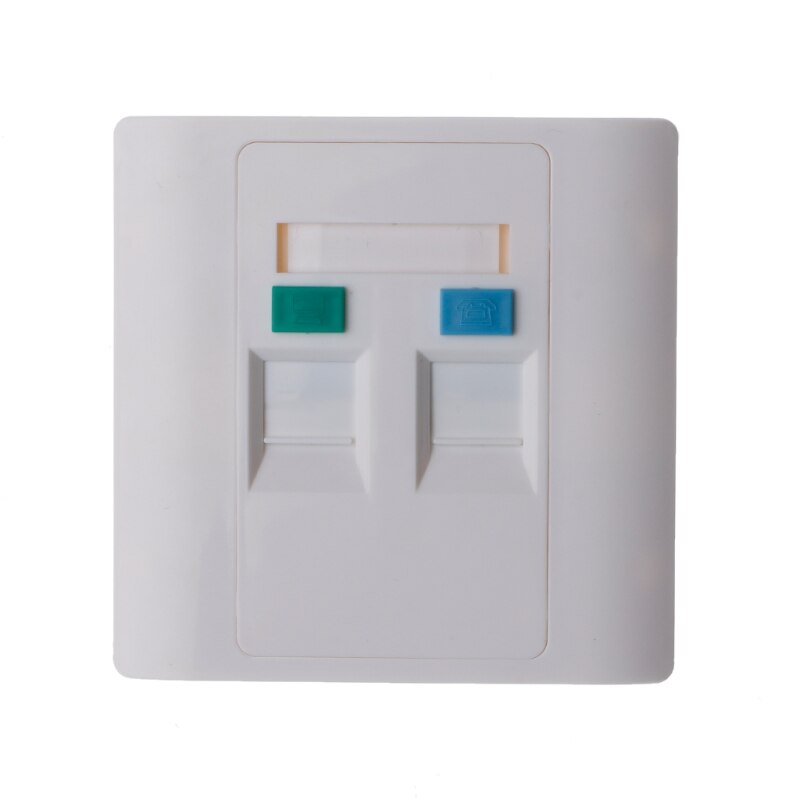 Network Tool kit 2 Ports CAT6 RJ45 Network Wall Plate With Female to Female Connector O28 19
