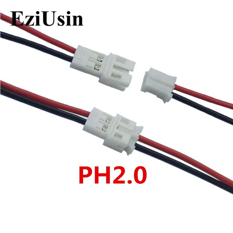 Connecteur de câble xh2.54 ph2.0 1.25 2.54mm fils prise xh mâle et femelle câble de charge de batterie station d'accueil d'antenne jst 2p 3p 4p 5p 6p: Ph2.0 / 4p