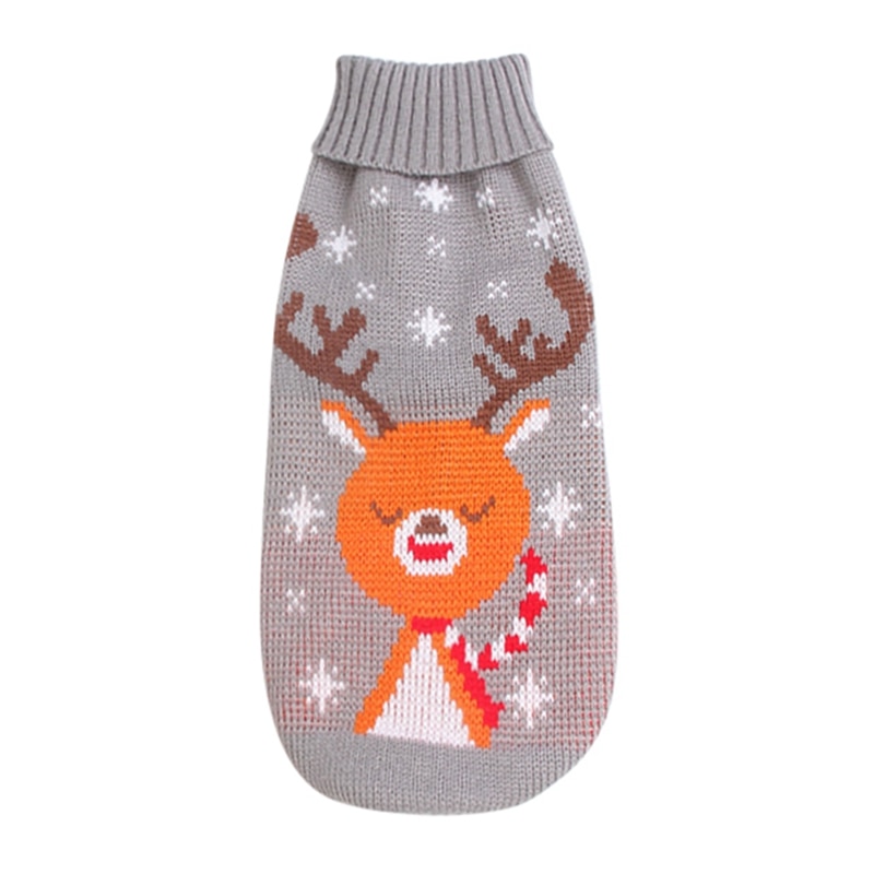 Chandail de noël tricoté pour chiens | Hiver, dessin animé renne Chihuahua, vêtements d'animaux pour petits chiens moyens, ensemble de vêtements pour animaux de compagnie