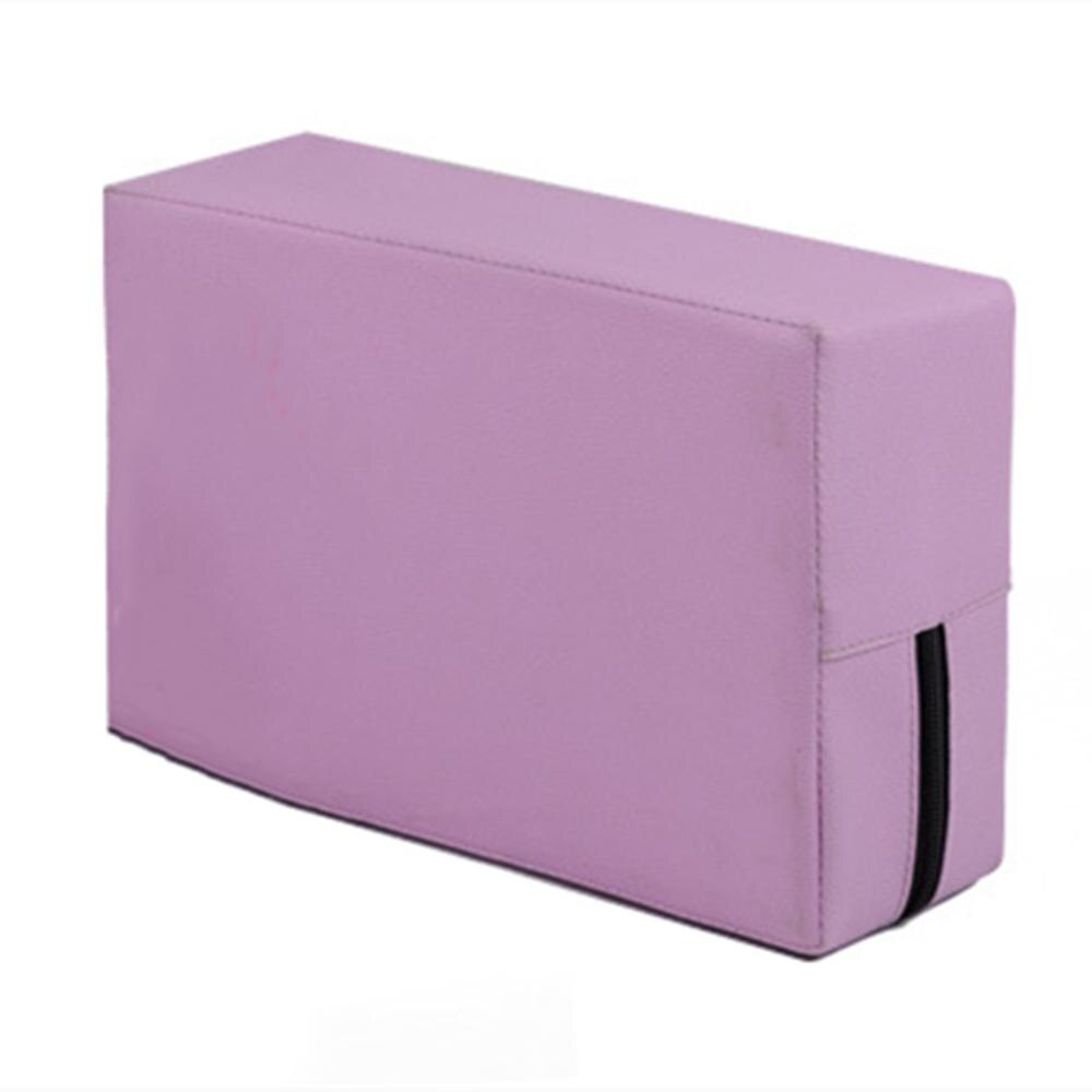 2 Pcs Yoga Block PE Leather Pilates Brick 30x20x10cm for Dacne Gymnastics Leg Press Exercise Gym Training Fitness Equipment: Light purple