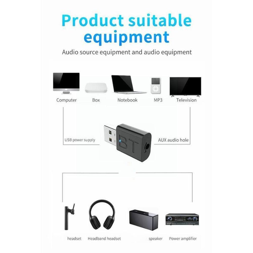Usb-auto-bluetooth-adapter mit 3.5mm klinkenbuchsen, bluetooth-auto-aux-musikempfänger, kabelloses gerät, freisprecheinrichtung, bluetooth  z2 h 6