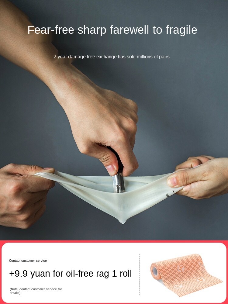 Thickened Fleece-Lined Durable Nitrile Rubber Gloves Women's Household Plastic Household Kitchen Washing and Washing Waterproof