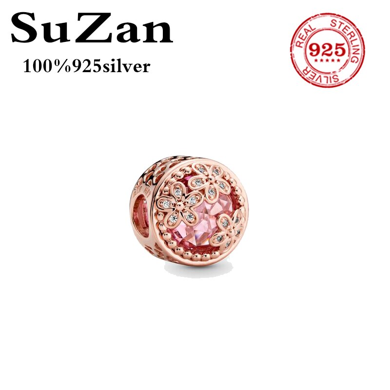 Suzan Reale Dell'argento Sterlina 925 del Branello di Fascino del Reflexions Eleganza Clip Con Perline di Cristallo Misura Pan Braccialetti Donne Gioielli Fai Da Te: style3