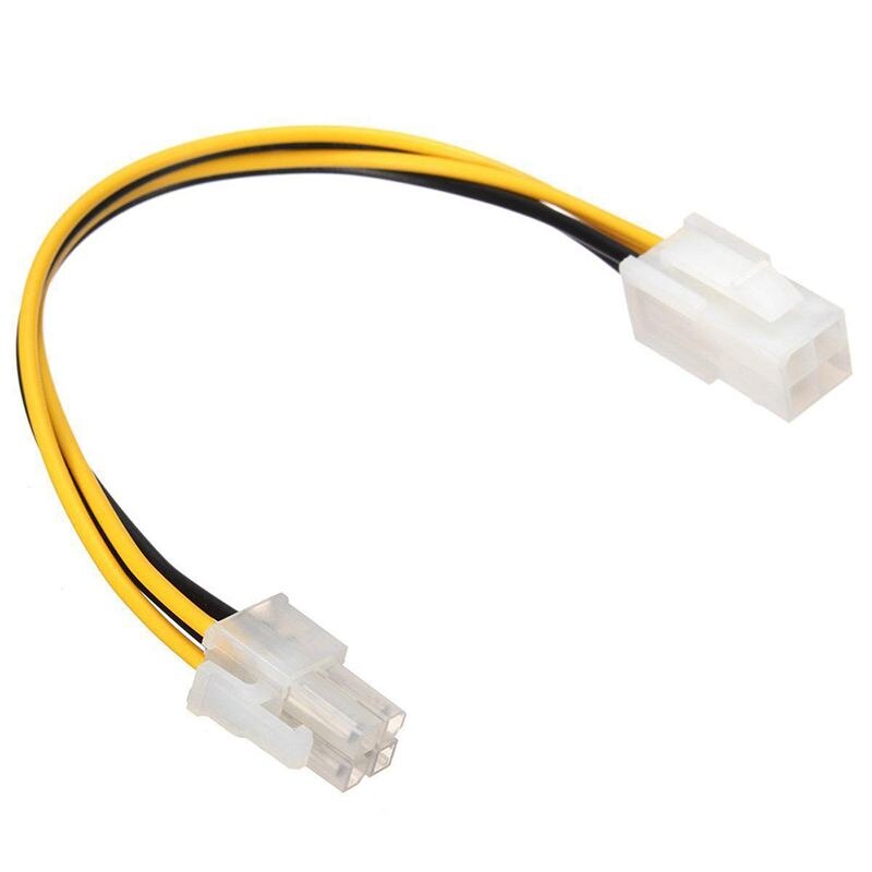 ATX 4-Pin Male to Female Power Supply Extension Cable Cord Connector Adapter 8in