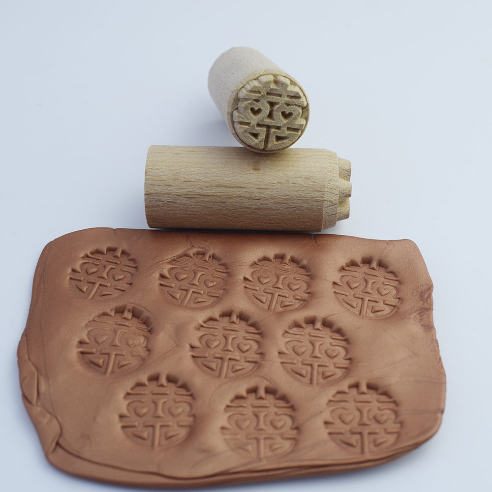 Más sellos de patrón para arcilla, bonita flor, hoja, textura Animal, sello en relieve, bloque de madera, sellos de cerámica, herramienta de arcilla polimérica de cerámica