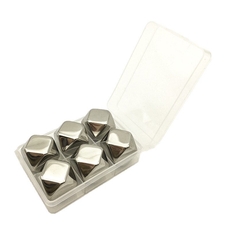 stainless steel Reusable Golden Whiskey Stones Chilling Rocks whisky cooler whiskey ice bucket champagne beer cooler Ice Cubes: Navy Blue
