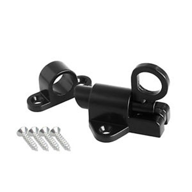 Aluminium Poort Window Security Pull Ring Voorjaar Bounce Deur Bolt Klink Lock Aluminium Klink Zwart Grijs: Black