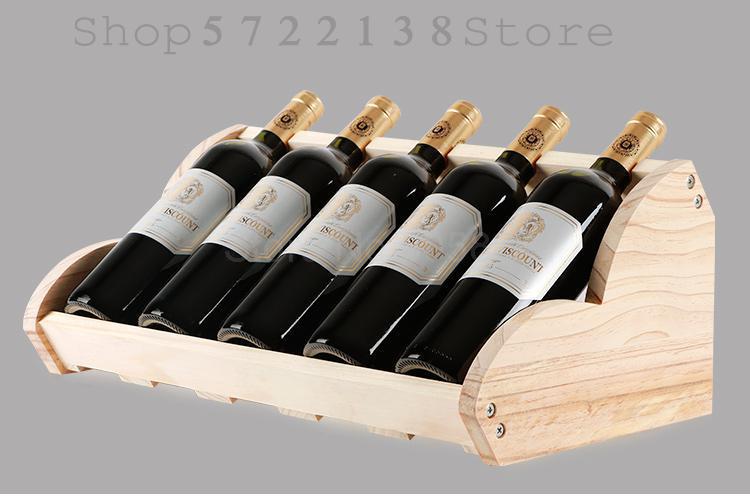 Europæisk massivt træ vinreol dekoration enkel træ vin display rack stue vin skab vin hylde kan være: 50 x 27 x 19cm 1