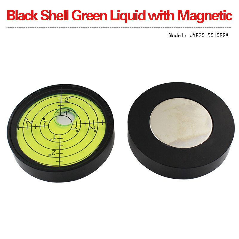 Hprecy nível magnético de bolha de metal, mini nível de bolha de diâmetro 50mm cor verde/claro: Magnetic BG