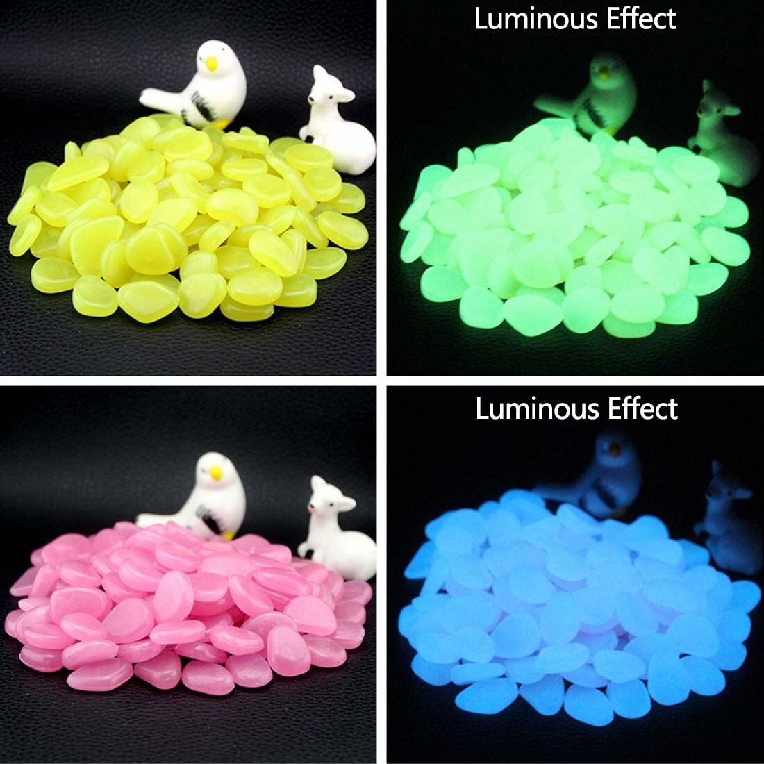 10 stuks glow in the dark tuinkiezels, lichtgevende stenen, stenen voor looppaden, tuinpaden, patio's, gazons, tuindecoratie, lichtgevende stenen
