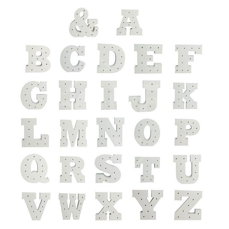 26 lumière veilleuse Alphabet lettres veilleuse lettre lampe LED