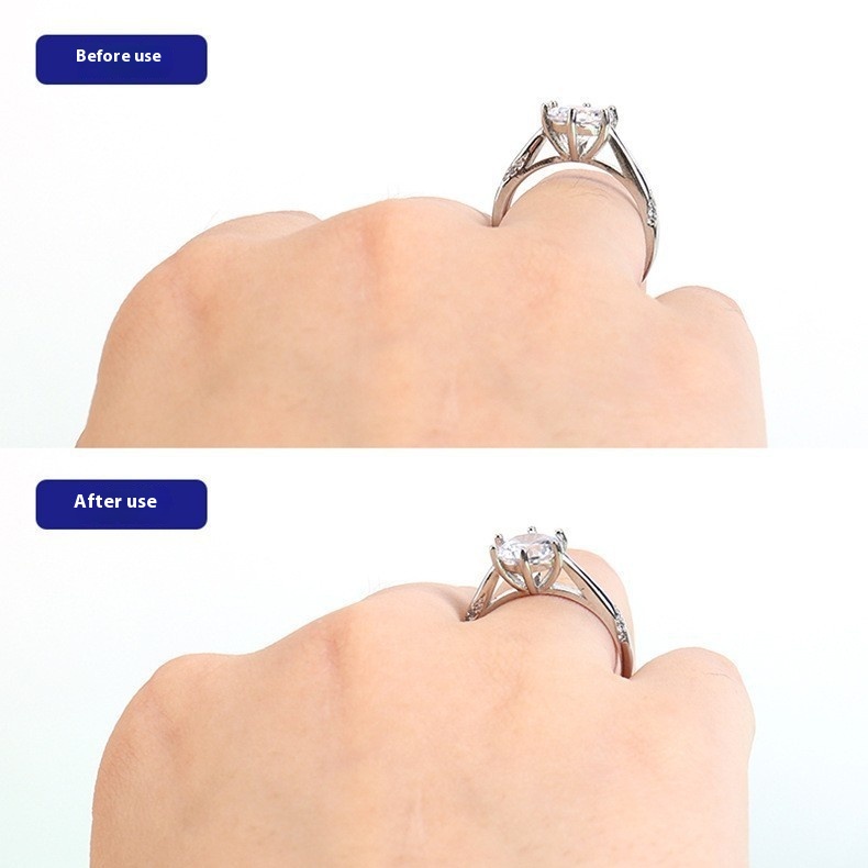 8 tamanhos de silicone invisível transparente anel ajustador apertar redutor ferramenta de joias