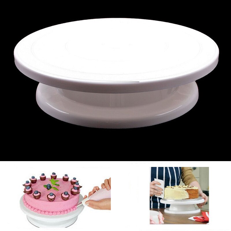 Cake Basis Roterende Cake Stand Sugarcraft Turntable Platform Cupcake Kwartelplaat Revolving Bakken Cake Decor Gereedschap 1 Pc