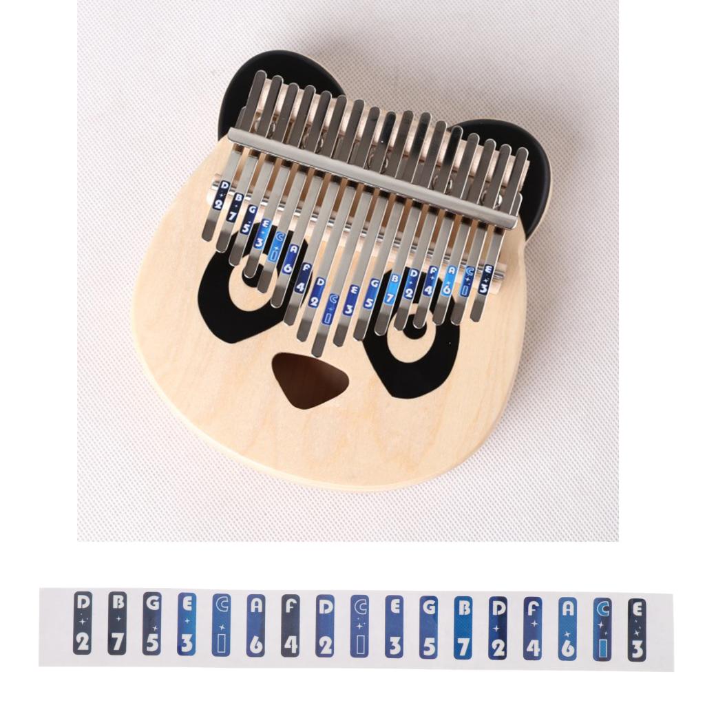 Kalimba Schaal Sticker Musical Note Sticker Voor Kalimba Duim Piano Vinger Percussie Kalimba Stalen Sleutel Logo Sticker 12x1.5cm