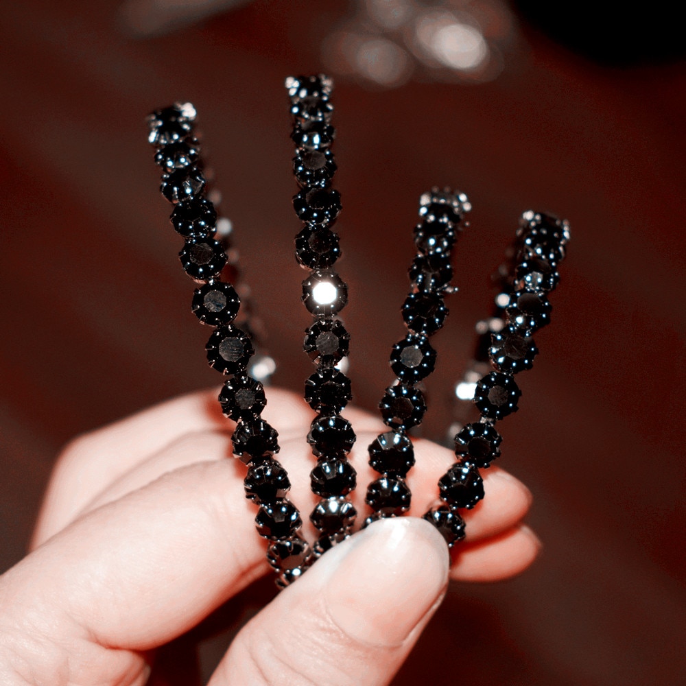 Shiny Black Crystal Hoop Oorbellen Voor Vrouwen Mode-sieraden Bohemian Grote Cirkel Collection Oorbellen Accessoires