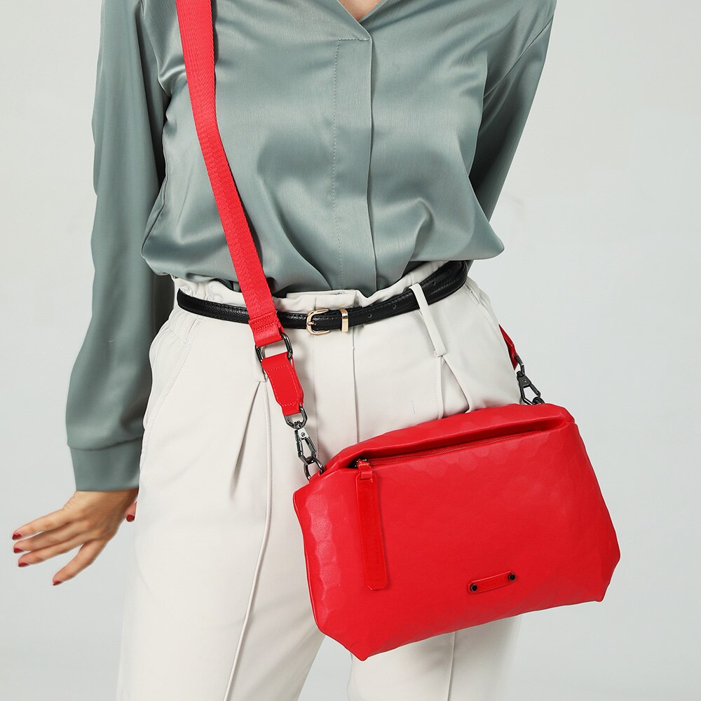 Dames schoudertassen borst leer pu crossbody voor dames rits satijnen voering unieke messenger criss-cross