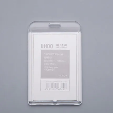 1 PCS Staff Employees ID Card Clear Pass Name Work Card Cover Case Sleeve with Lanyard Transparent Work Card Badge Holder Office