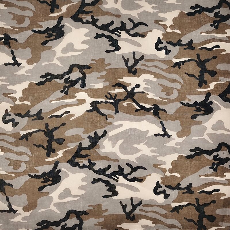Pañuelo cuadrado de camuflaje para hombre/niño/niña, Bandana de algodón, diadema, anacardo, estilo Hip Hop,