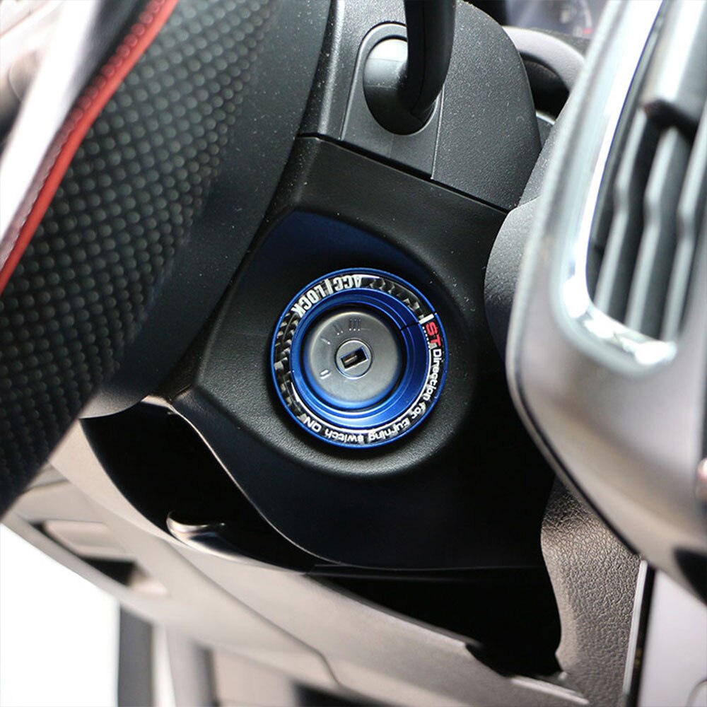 Daefar Car Ignition Key Switch Ring Trim Key Hole Circle Sticker for Ford Focus 2 3 4 MK2 MK3 MK4 Kuga Escape Everest Mondeo: Blue