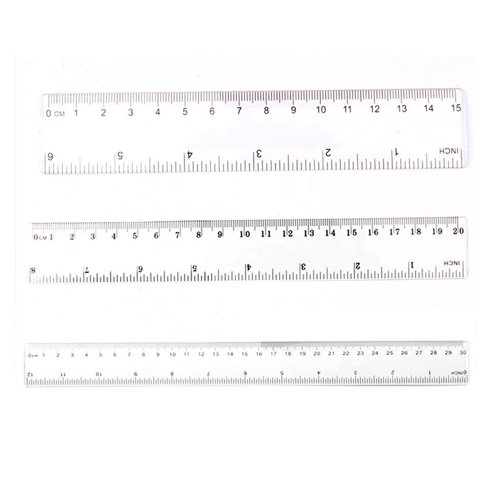 15Cm/20Cm/30Cm Plastic Ruler Advertising Ruler Transparent Student Ruler Student Ruler Measurement Too