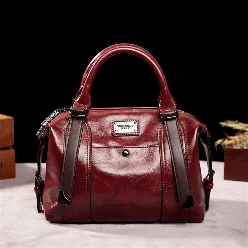 2022 damen-umhängetaschen aus pu-leder, ipad-tasche für damen, crossbody-taschen: Weinrot