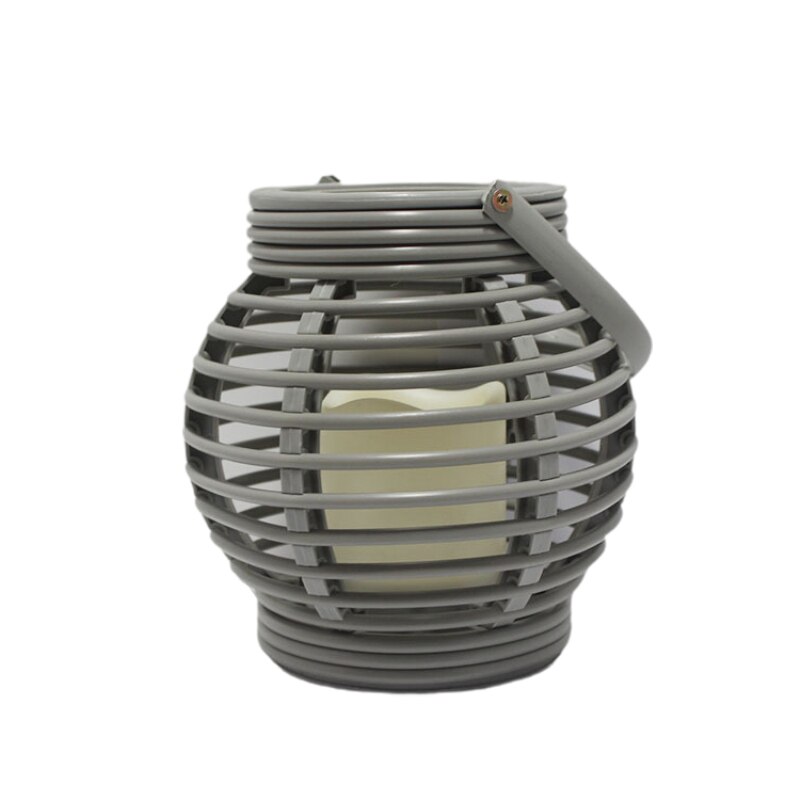 Bougie en rotin en plastique artisanal, accessoires de scène, lampe de décoration intérieure de cour, pendule suspendu à double usage