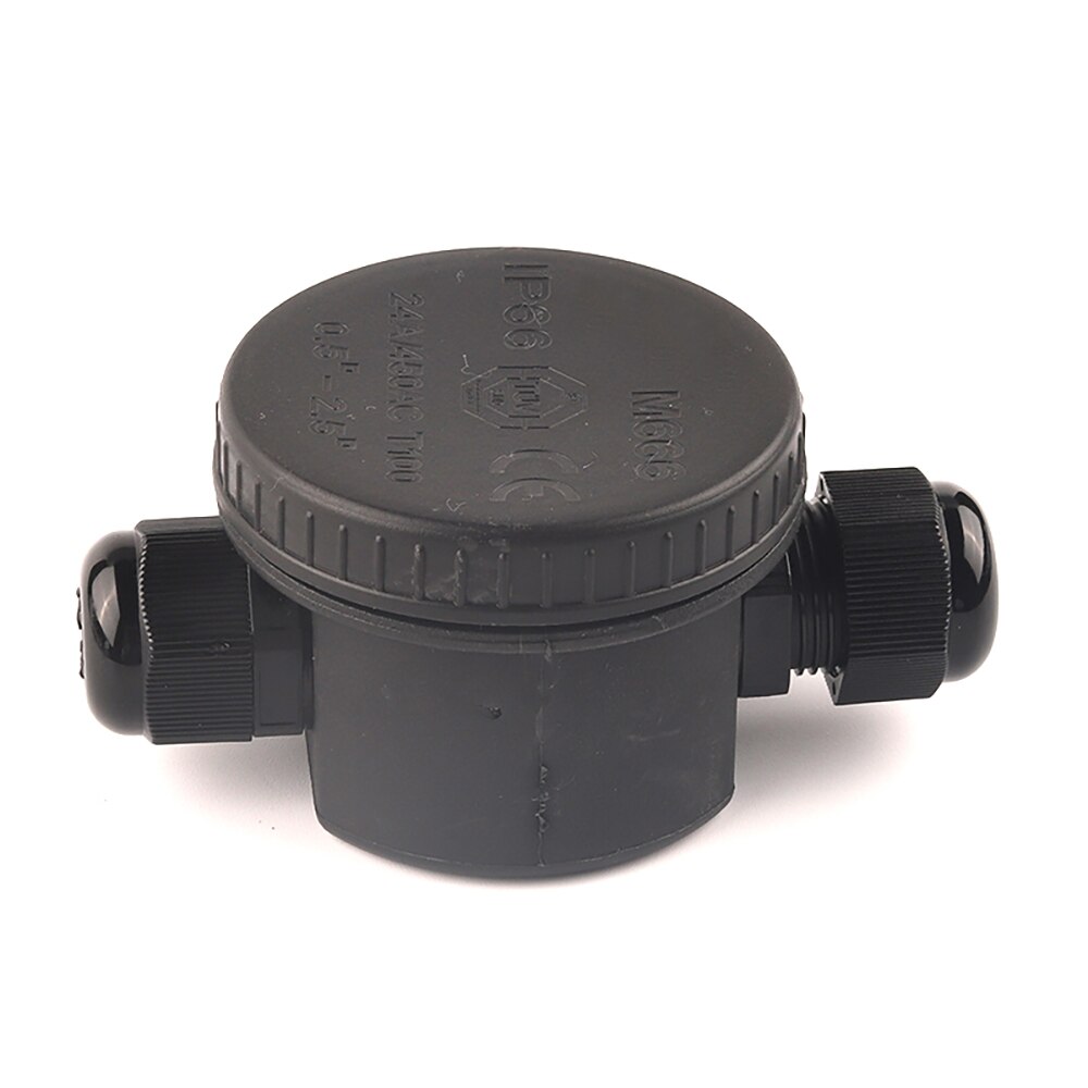 Connecteur de fil électrique étanche IP66, boîte de jonction ronde à 2 voies pour l'extérieur avec accessoires de Terminal lumineux 24A/450V