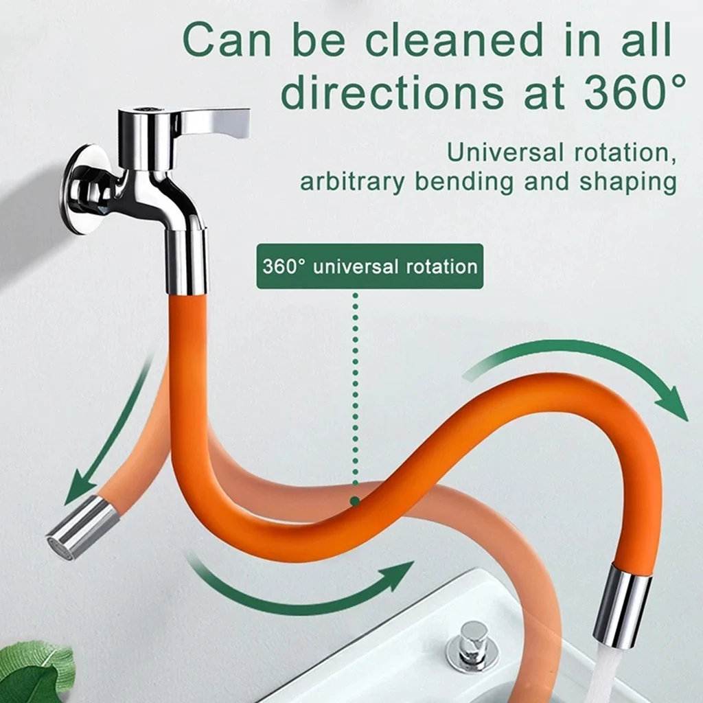 Extension de robinet de salle de bains, robinets de cuisine universels, buse de robinet d'eau 360 ° Adaptateur d'extension de douche rotative, accessoires de salle de bains