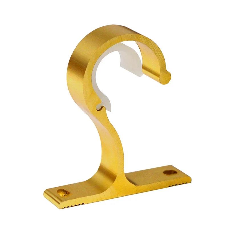 Support de tringles à rideaux populaires, crochet de suspension, pince de Support de barre transversale, Clip de fixation, crochets muraux, organisateur de Rails, Support de rangement à domicile: Or