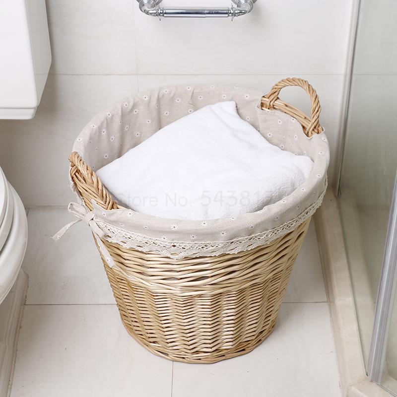 Vuile wasmand rotan opslag mand wasmand vuile kleren rotan met oren vuile kleren opslag wasmand emmer b