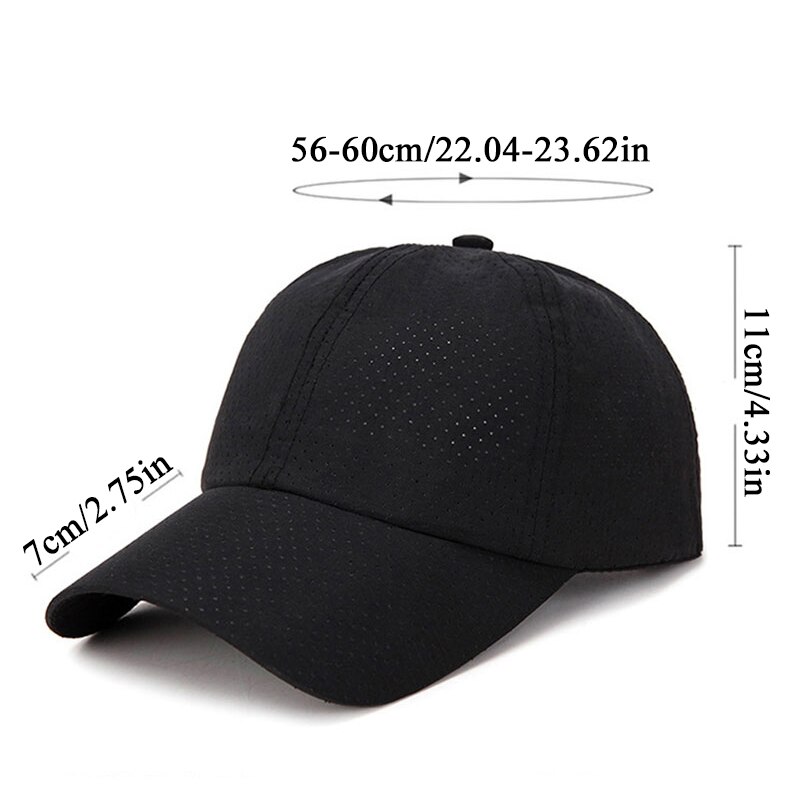 Vuxen unisex solhatt en storlek casual fast justerbar utomhusbomull enkel snabbtorkande hattar som andas, monterad keps baseballkeps